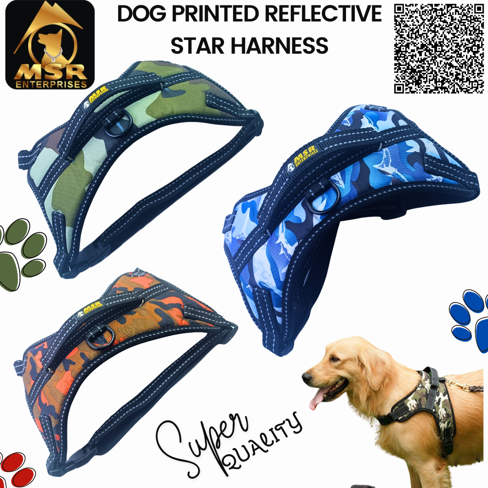 Dog Harness Star Reflective