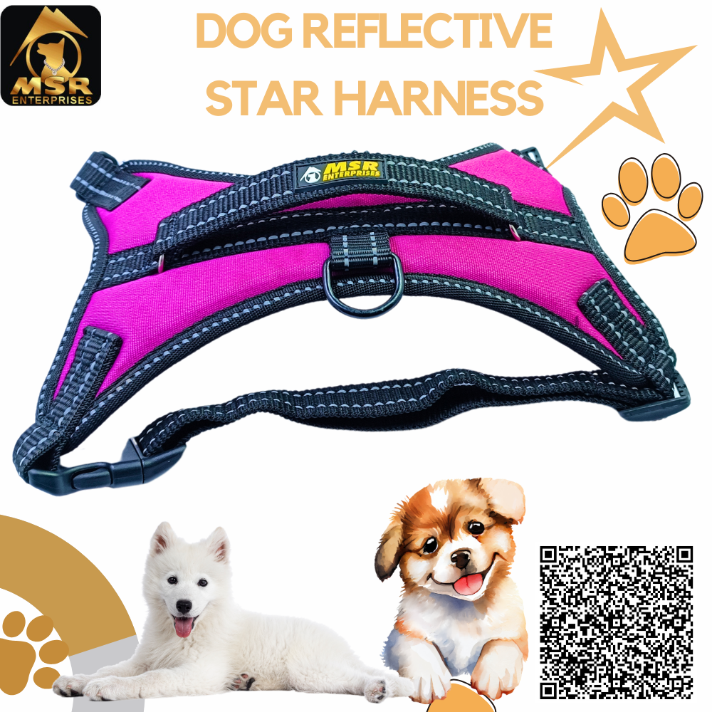 Dog Reflective Star Harness