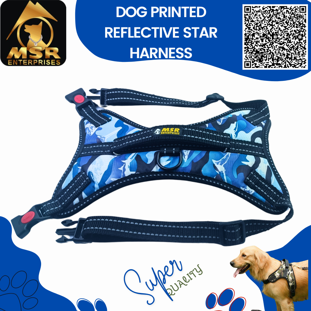 Dog Reflective Star Harness