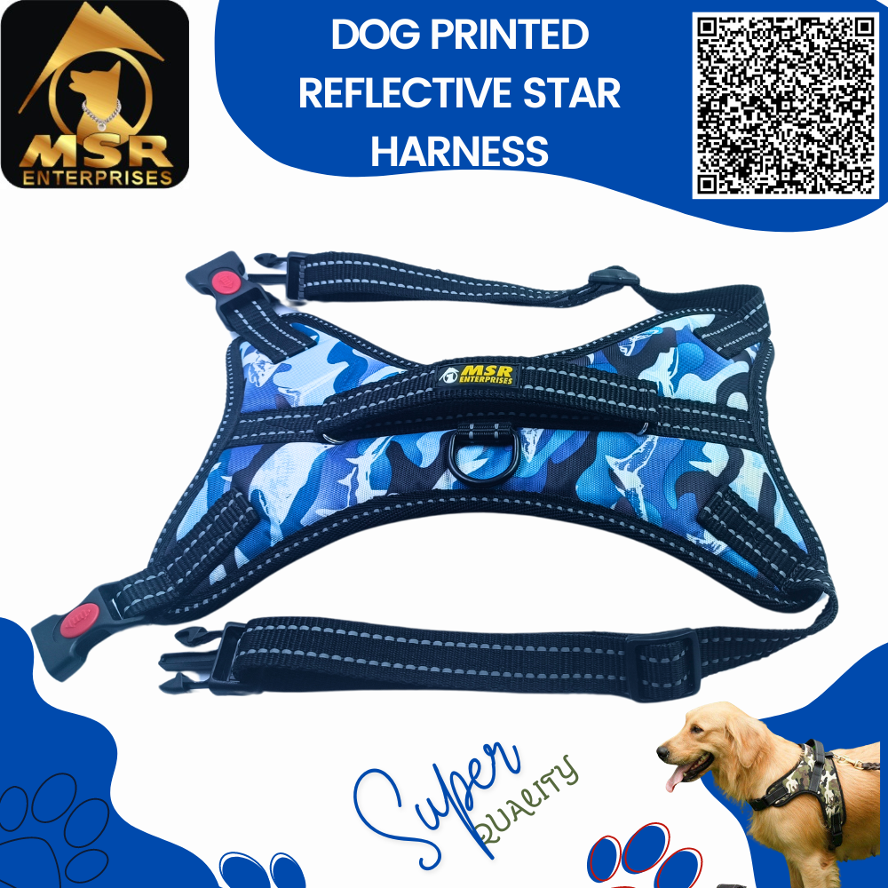 Dog Harness Star Reflective