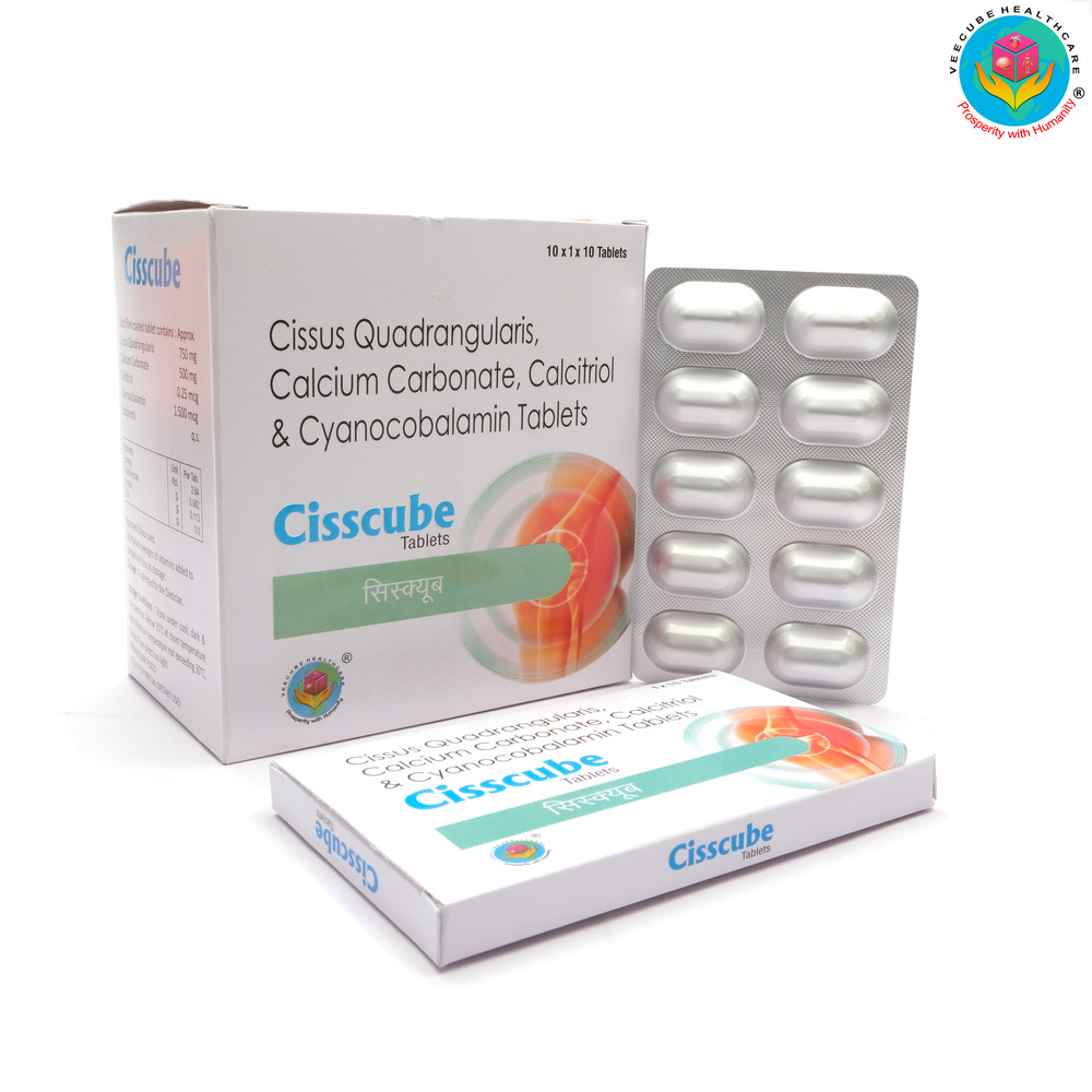 Cissus Quadrangularis 750mg + Calcium Carbonate 500mg  Calcitriol 0.25mcg  Cyanocobalamin 1.500mcg