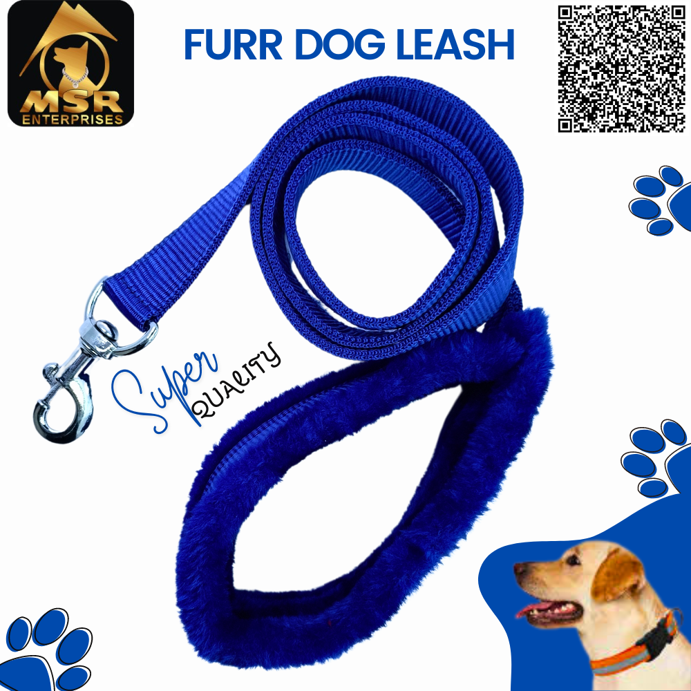 Dog Furr Leash Double Layer (Pp/nylon) - Multi-color, All Sizes For Dog Breeds, High Quality Material | Enhanced Safety Features