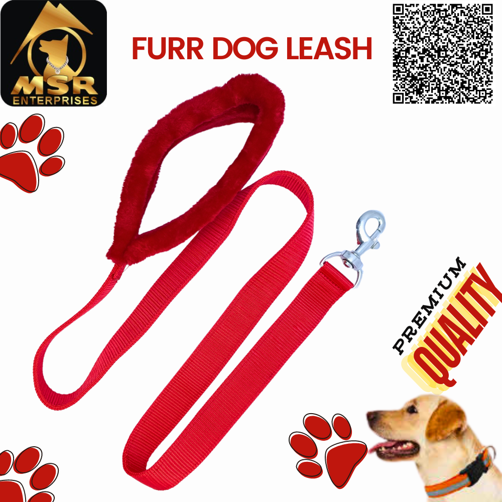 Dog Furr Leash Double Layer (Pp/nylon) - Multi-color, All Sizes For Dog Breeds, High Quality Material | Enhanced Safety Features