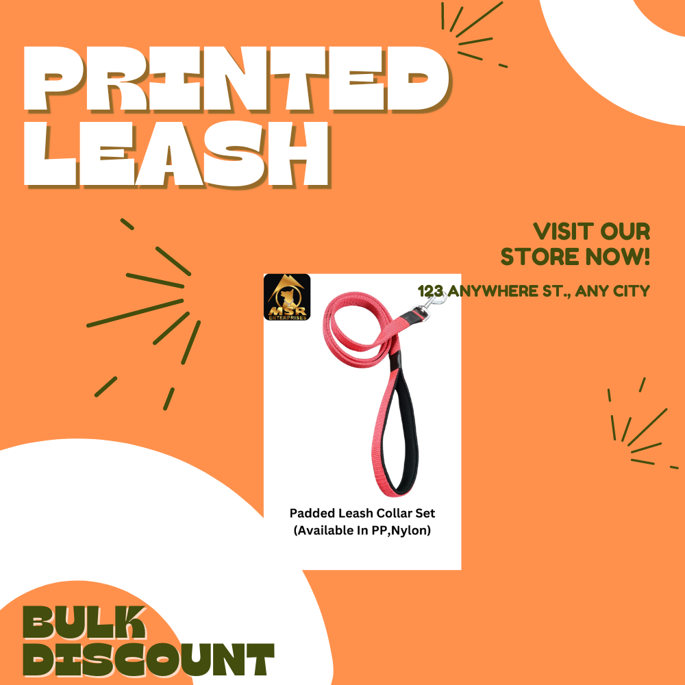 Padded Dog Leash Double Layer (PP / NYLON)