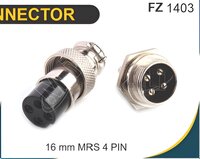 Gx-16 4-pin Metal Aviation Plug Connector - Copper, Watertight Design For Harsh Environments, Includes Male And Female Panel Sockets
