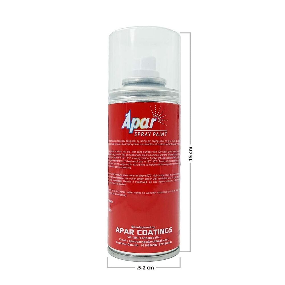 Apar Spray Paint Plastic Primer - 225 Ml, Transparent Finish For Enhanced Adhesion On Various Plastics, Fast-drying Special Polymer Formulation