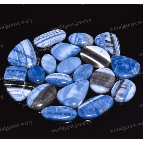 Natural Blue Opal Stone Cabochon Gemstone - Hardness: Rigid