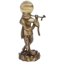 Lord Krishna Brassware Statue in Antique Finish By Aakrati