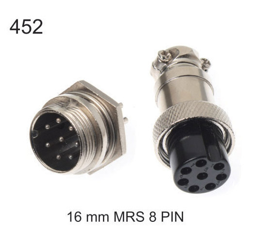 GX-16 8 PIN MRS CONNECTOR MALE FEMALE PANEL MOUNT AVIATION CONNECTOR PLUG