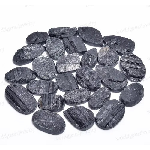 Natural Black Tourmaline Druzy Gemstone - Hardness: Rigid