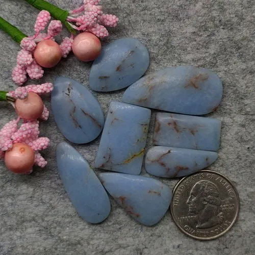 Angelite Cabochon Gemstone - Hardness: Rigid