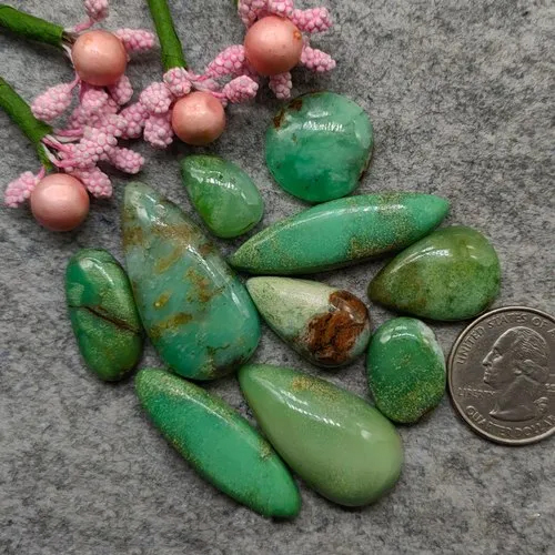 Chrysoprase Cabs Gemstone - Hardness: Rigid