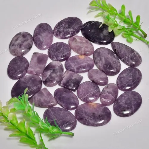 Natural Lepidolite Cabochon Gemstone