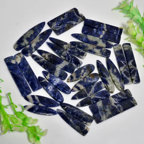 Sodalite Gemstone Pair For Earrings - Hardness: Rigid