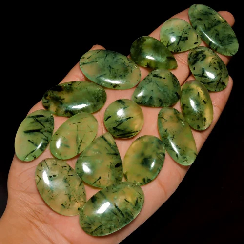 30 Mm Green Prehnite Gemstone