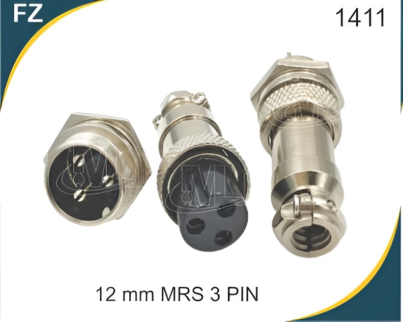12 MM 3 PIN Aviation Circular Connector