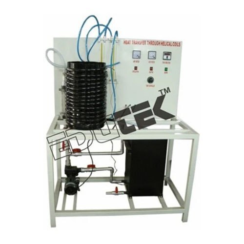 Helical Coil Heat Exchanger Apparatus - Stainless Steel, Coil Dia 12mm, 15 Turns, 50l Sump Tank, Fhp Pump, Rotameter | Rust Proof, Low Maintenance, Maximum Strength