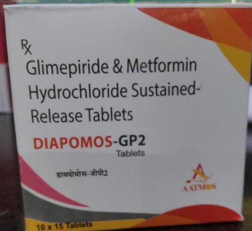 DIAPOMOS -GP 2  GLIMEPIRIDE & METFOMIN HYDROCHLORIDE SUSTAINED RELEEASE  TABLETS