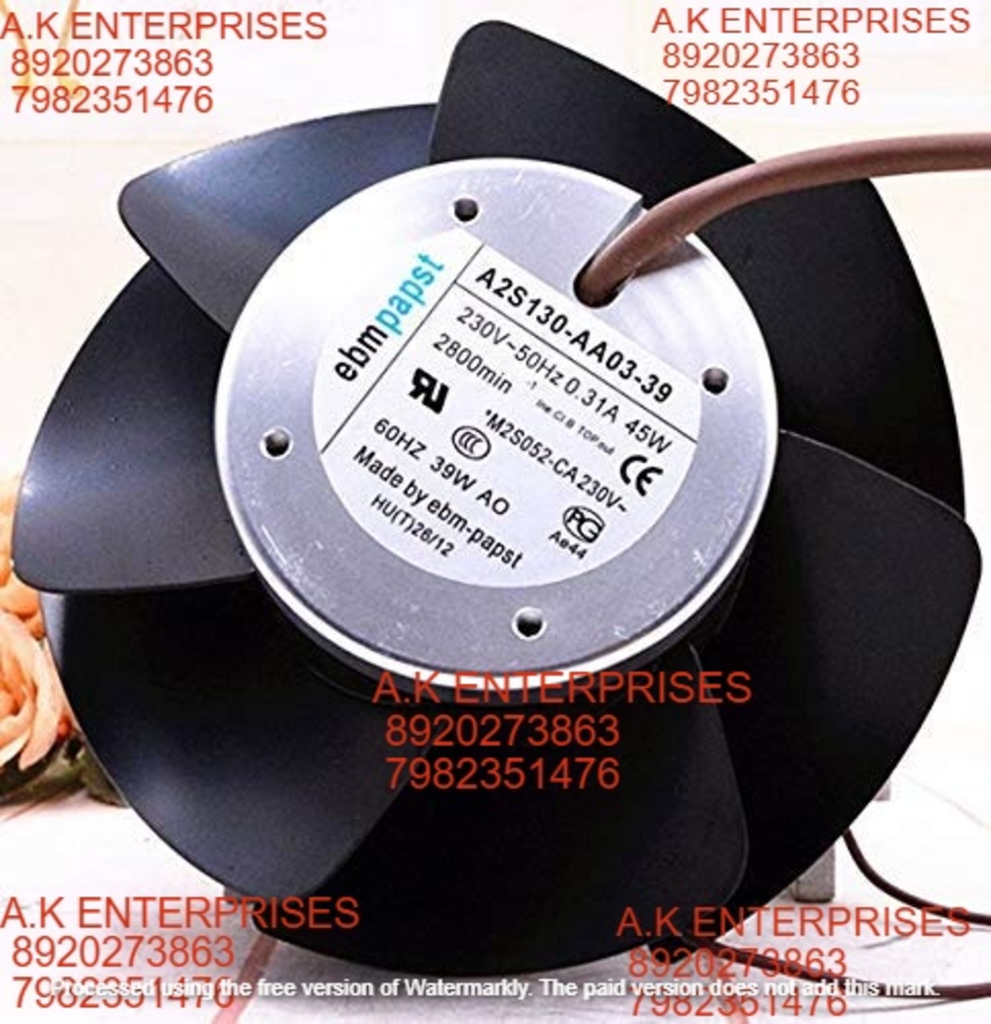 ebmpapst A2S130-AA03-39 230V 45W CNC Cooling Fan