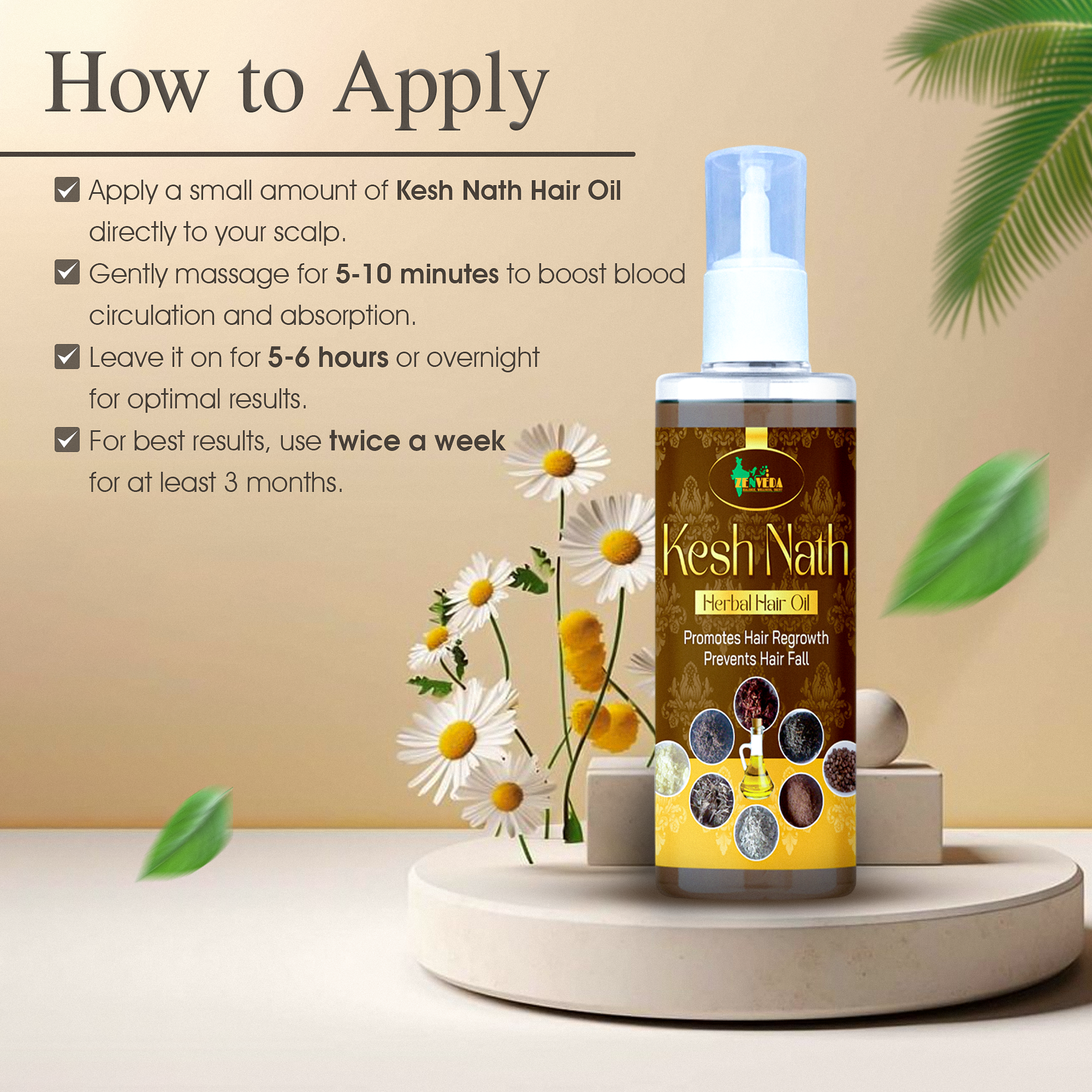 100ml Kesh Nath Ayurvedic Hair Oil