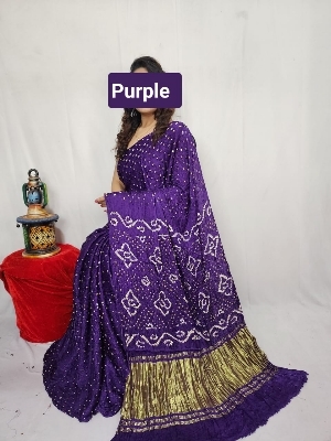 Modal Silk Saree - Color: Purple