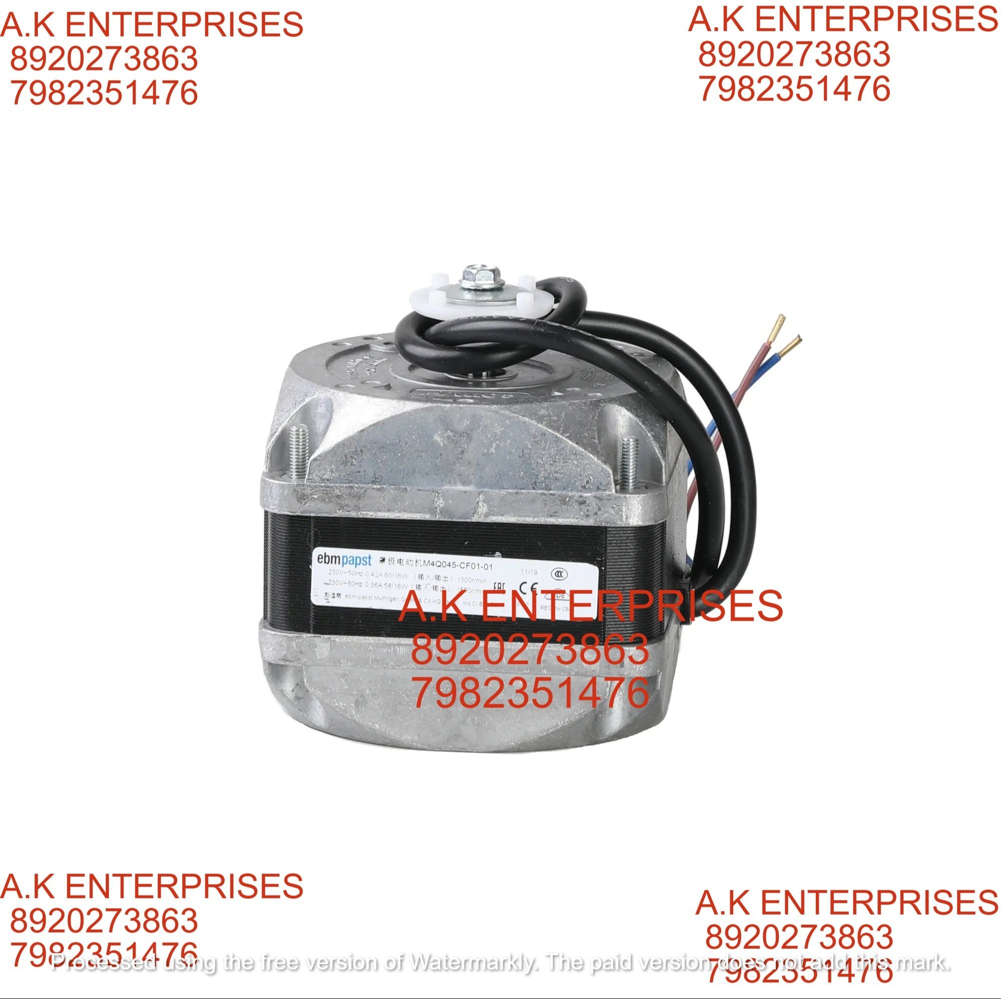 EBM PAPST M4Q045-CF01-01 Square shaded-pole motor EBM-PAPST TYPE:M4Q045CF0101 230V EBM FAN