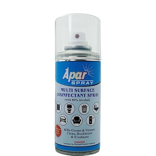 Apar Spray Multi Surface Disinfectant - 200 ml, For Hard and Soft surface cleaner