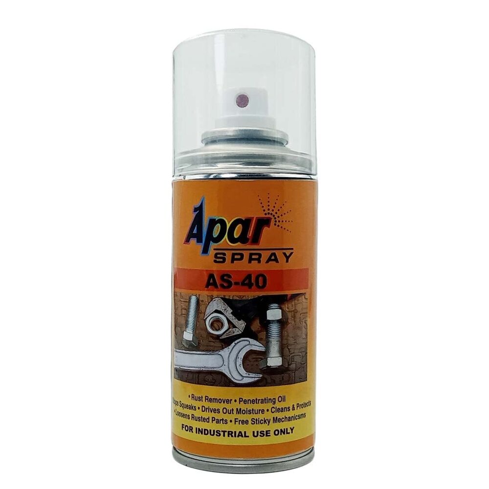 Apar Spray AS-40 Rust Remover and Penetrating Oil - 150 ml, //Maintenance Lubricant, rust and stain remover.