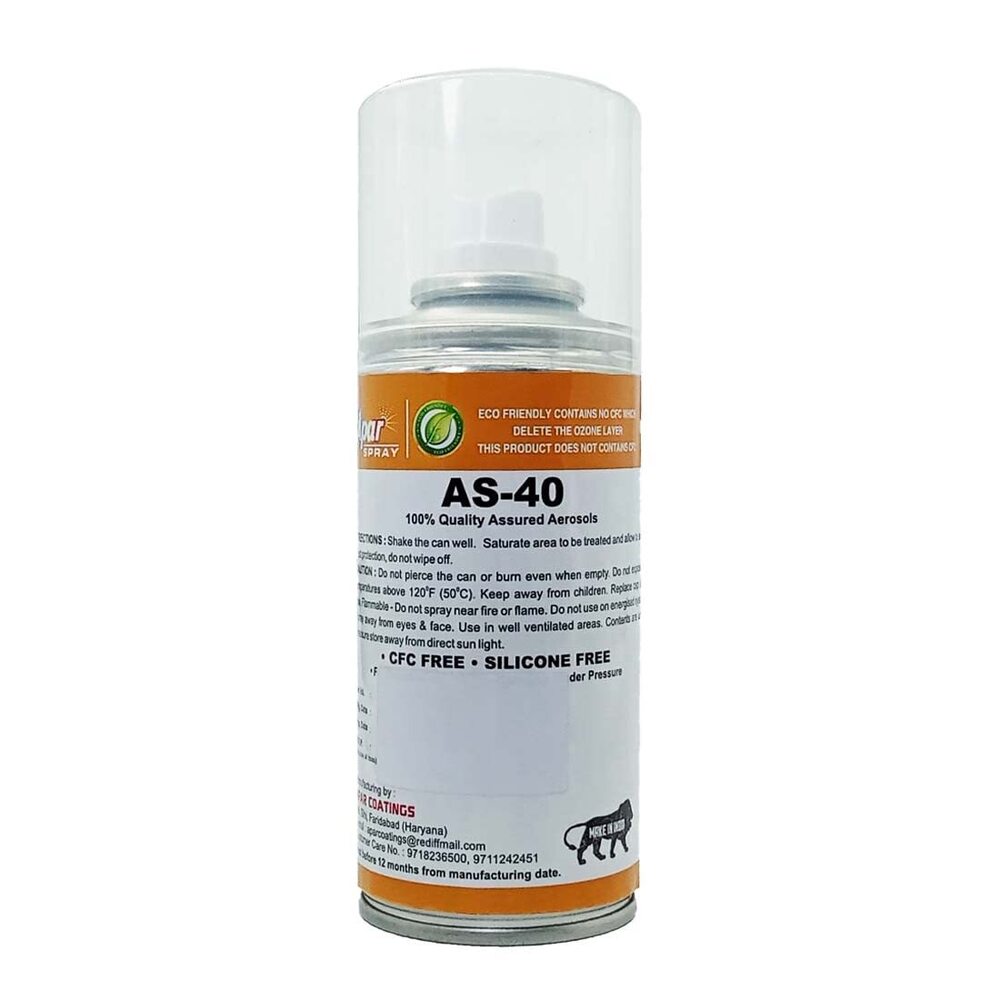 Apar Spray As-40 Rust Remover And Penetrating Oil - 150 Ml, //Maintenance Lubricant, Rust And Stain Remover.