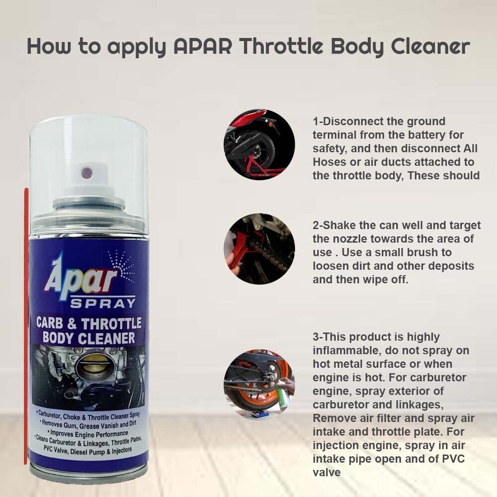 Apar Spray Carb And Throttle Body Cleaner -150 Mla  