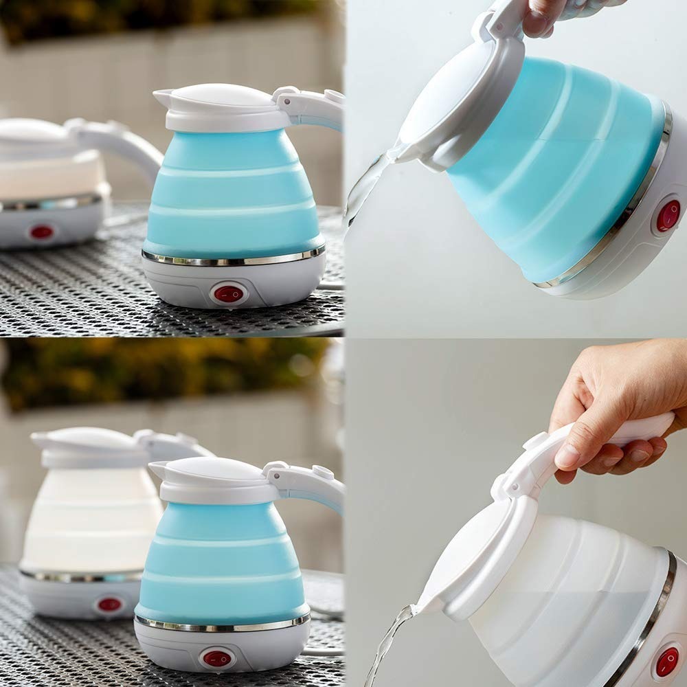 Silicone Foldable Electric Kettle - Color: Multi