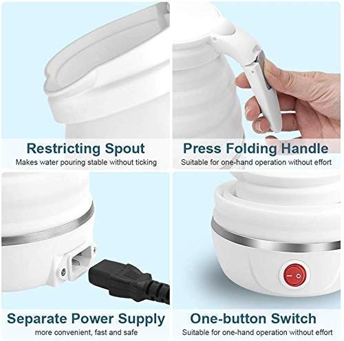 Silicone Foldable Electric Kettle - Color: Multi