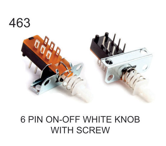 6 PIN ON-OFF WHITE KOB WITH SCREW