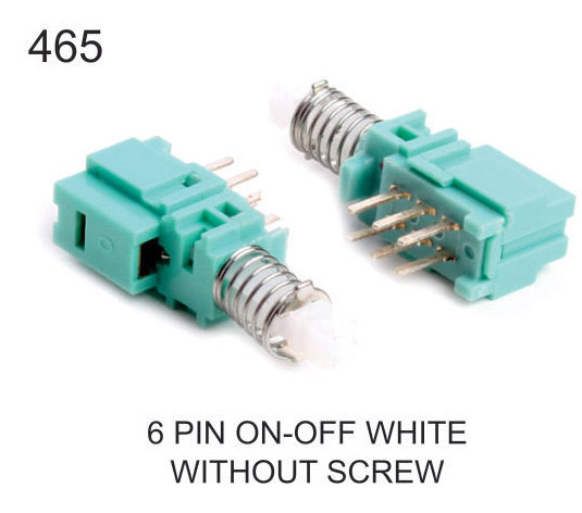 6 PIN ON-OFF WHITE WITHOUT SCREW