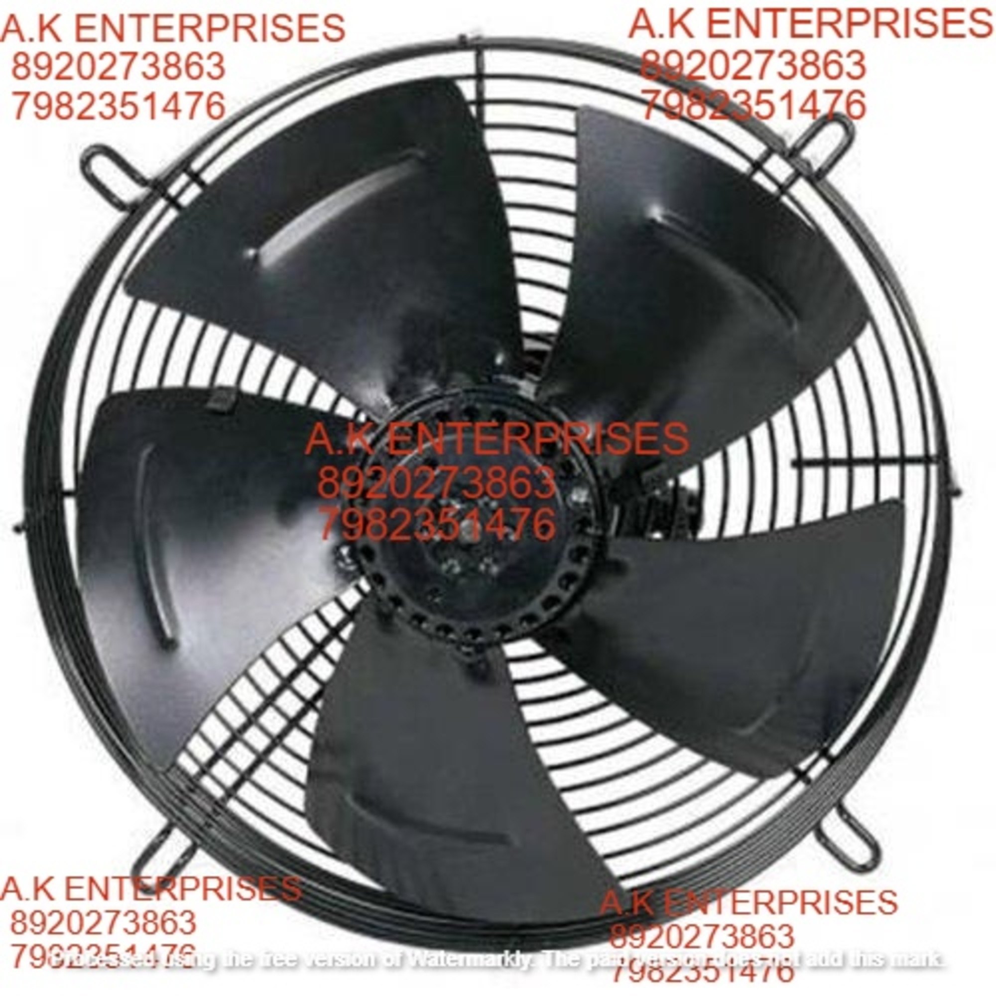 Ebm Papst Ydwf74l4-522n-450 Axial Fan - Stainless Steel & Plastic, 450mm Size, Black Color, Dc/ac Voltage 230v, V-belt Driven Unit