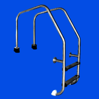 Swimming Pool Extra width with support Overflow Ladder