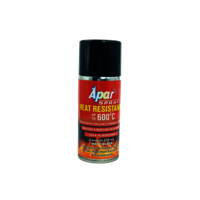 Apar Heat Resistant Spray Paint Can Matt Black  -225 Ml (upto 600a C), For High Heat Surface Like Silencer, Boiler,chimneys Etc.