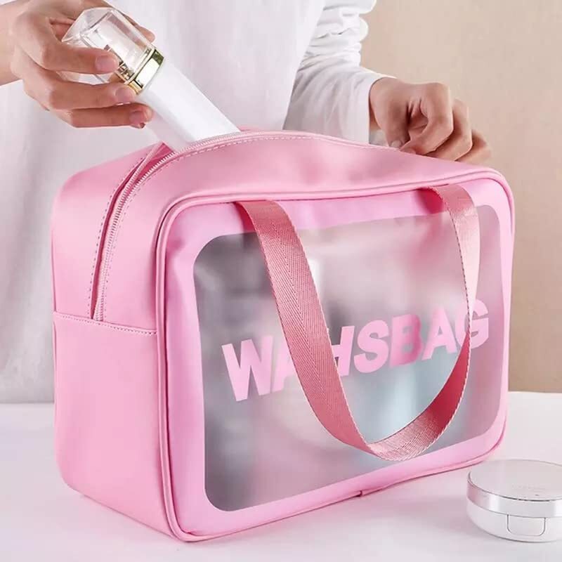 CherryBox Storage Bag/Pouch for Cosmetics, Toiletries, Make Up, Medicines for Home and Travel Pink