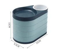 CherryBox Rotatable Jewellery Organiser - 5 Layer Rotatable Plastic Jewellery Storage Case with Anti Slip Base for Earring, Ring, Studs for Women- 360 Degree Rotatable and Portable