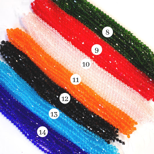 Elegant Glass Beads | Size: 6mm Crystal Gb Approx. 48 Beads Per Line | Multicolor Variety, Unique Bead Techniques In Design And Quality