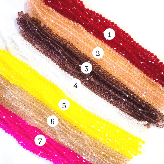 Elegant Glass Beads | Size: 6mm Crystal Gb Approx. 48 Beads Per Line | Multicolor Variety, Unique Bead Techniques In Design And Quality