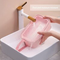 CherryBox Cosmetic Makeup Organizer Toiletry Bag Grooming Kit Portable Organizer Case Carry Water Proof Pouch for Women and Men with Zipper