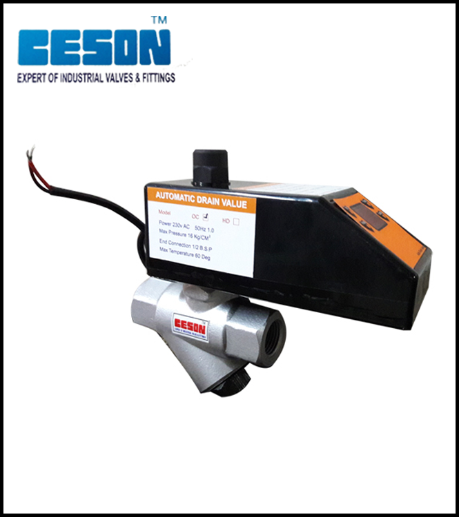 Digital Auto Drain Valve - 230v Voltage 1kg Weight | Industrial Use Various Sizes Available