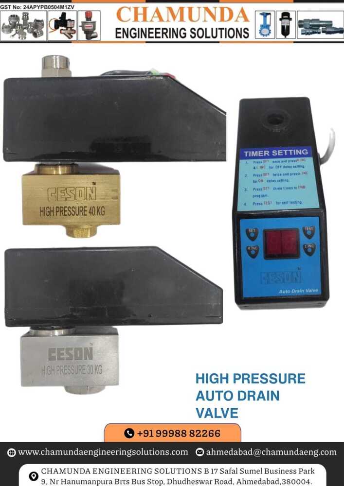Digital Auto Drain Valve - 230v Voltage 1kg Weight | Industrial Use Various Sizes Available