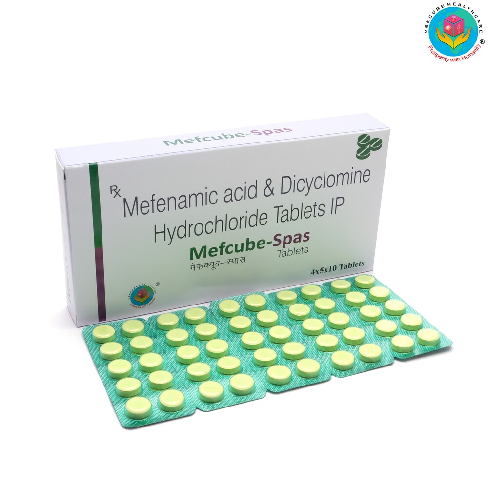 Mefenamic acid 250mg  Dicyclomine Hydrochloride 10 mg