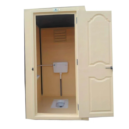 White Frp Portable Toilet - Color: Blue