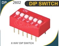 6 Way Dip Switch - Color: Red