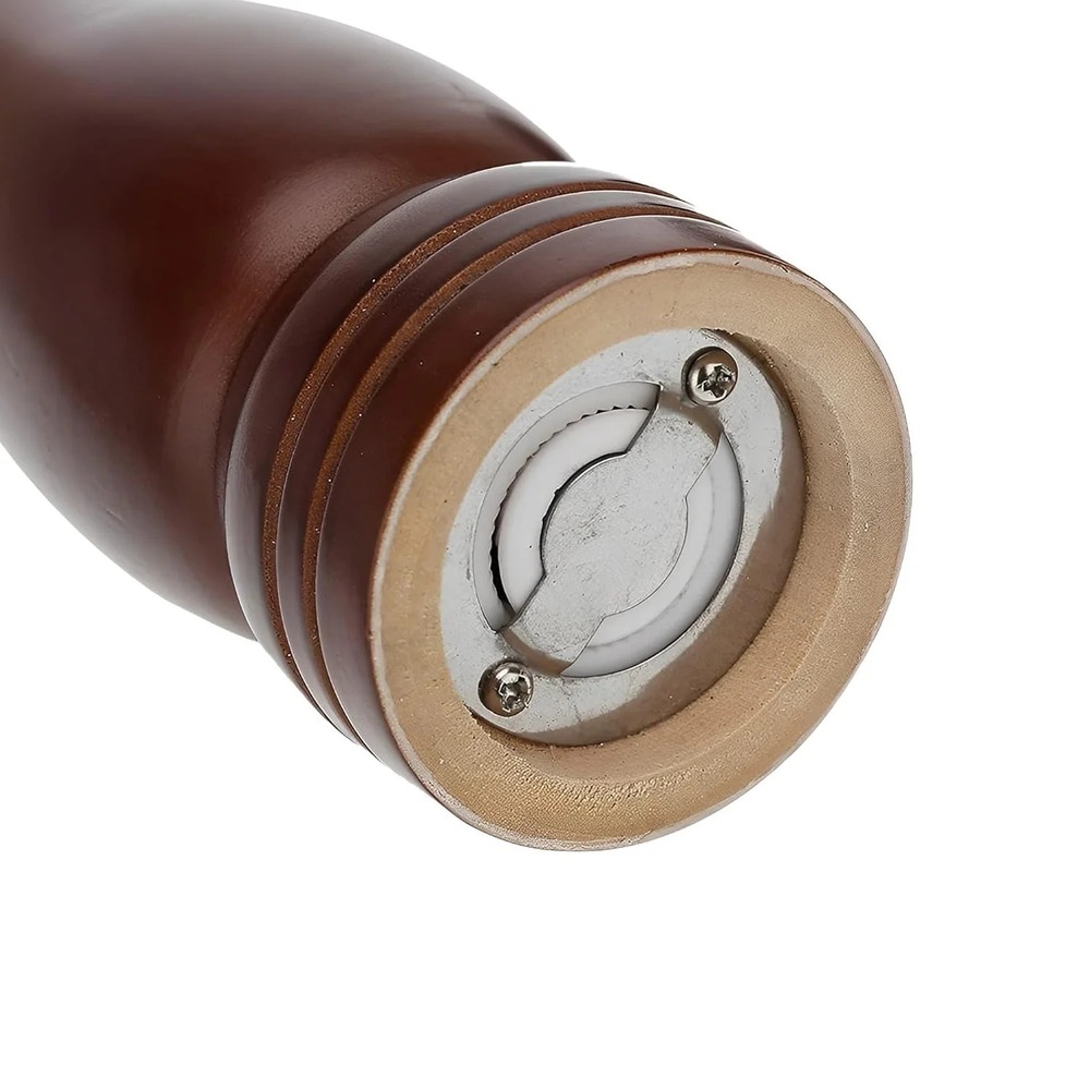 Wooden Pepper Mill - Wooden Material, 22x6x6 Cm Size | Refillable Salt Grinder With Adjustable Ceramic Rotor, Easy To Use And Clean