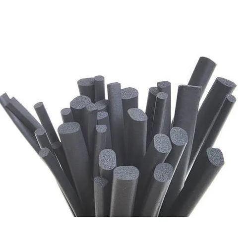 Natural Sponge Rubber Cords - Color: Black