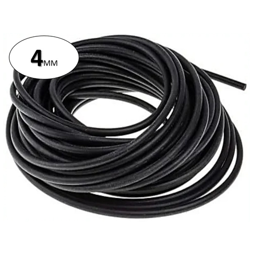 4 Mm Natural Rubber Cord - Color: Black